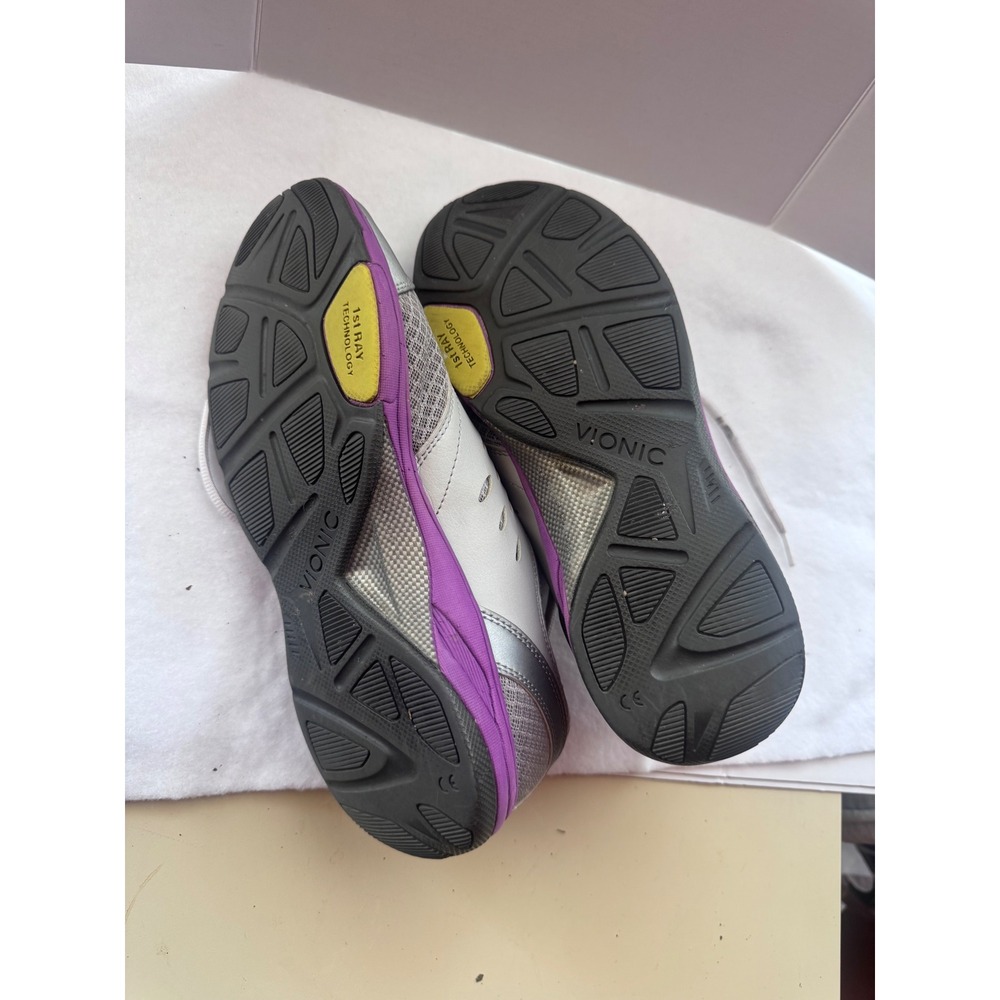 Vionic Orthaheel Grey Purple Walking Shoes 1st Ray Technology Sneakers Women wd - Picture 3 of 3